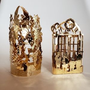 Set of 2 Vintage Reed & Barton goldplate ornaments